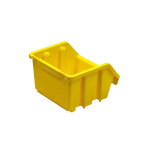 Gelbe PROREGAL Sichtlagerbox aus Polypropylen, 7,5x11,6x11,2cm, für Aufbewahrungssysteme.