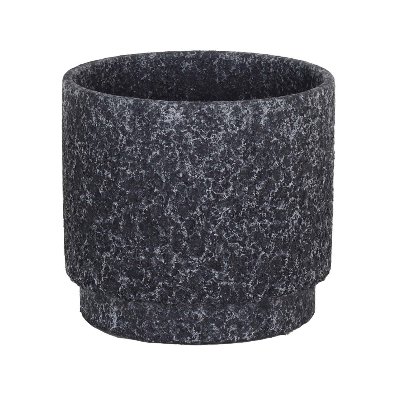 A.H.G. Keramiktopf Vulcano Kalt Rund Zylindrisch 17 cm x 16 cm Dunkelgrau