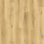 Vinylboden Eiche Bergen mit Kork, helle Holzoptik, geeignet für Fußbodenheizung.