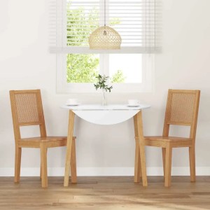 vidaXL Esszimmerstühle 2 Stk Massivholz Gummibaum 4102479