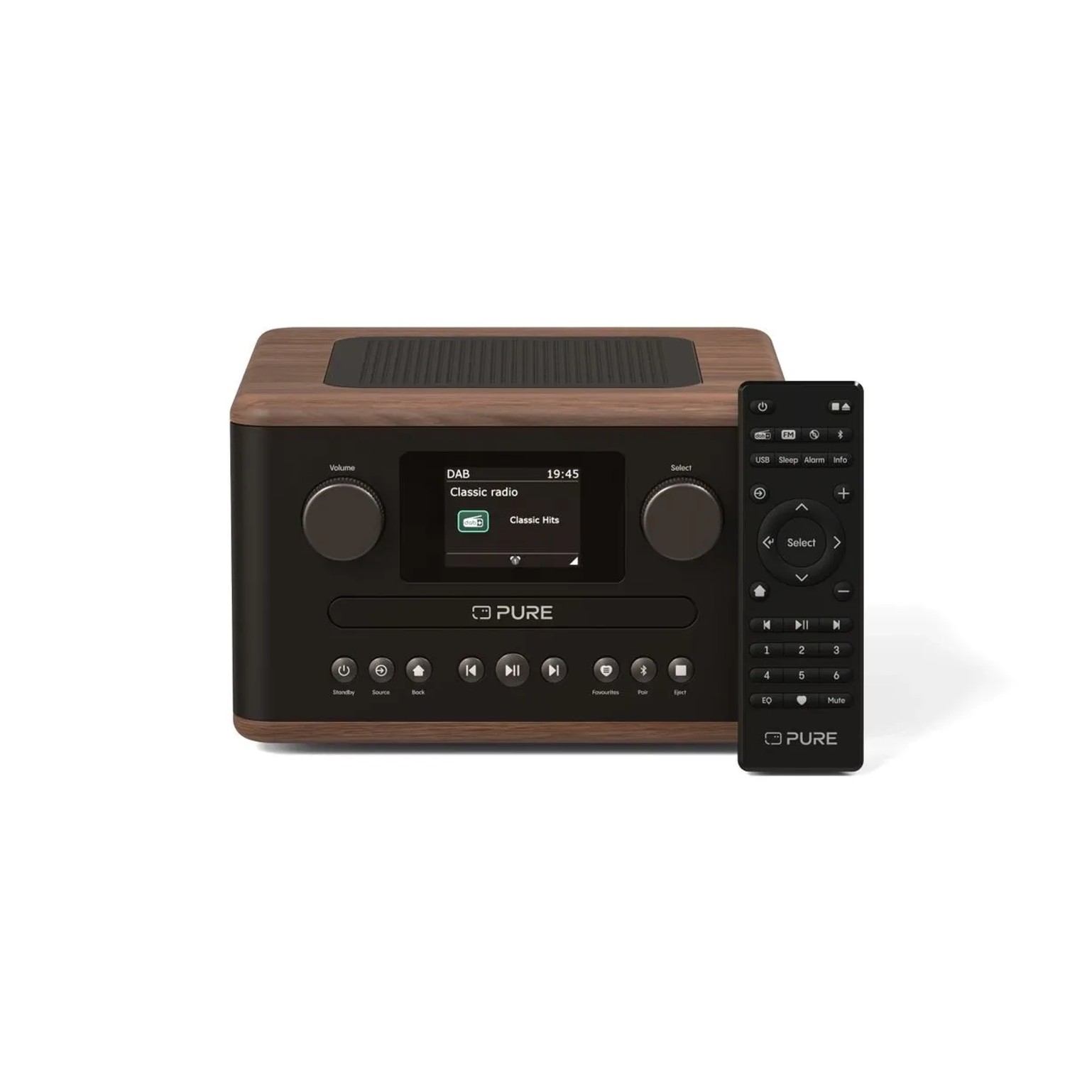 Pure Classic C-D4 Das Charmante Digitalradio Mit CD-Player Kaffee Braun/Walnuss