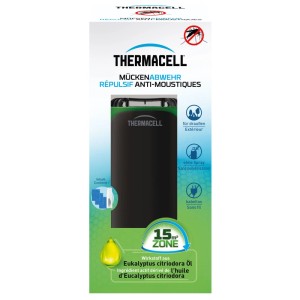 Thermacell Mückenabwehr Protect, schwarz-grün, für 15m² Schutzbereich.