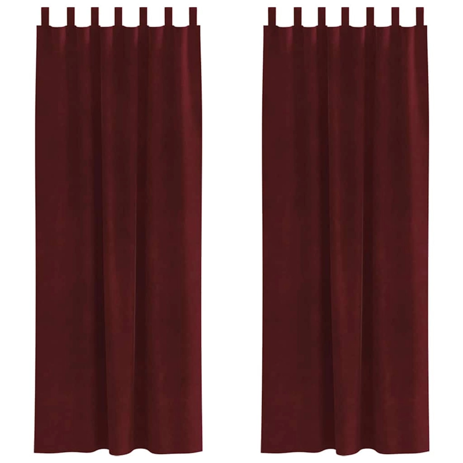 vidaXL Vorhänge 2 Stk Weinrot 140 x 260 cm Samt 4107312 günstig online kaufen