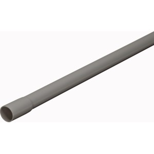 Graues, starres Isolierrohr EN-16, 2 m Länge für Aufputzmontage.