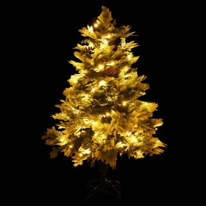 Grüner, beleuchteter vidaXL Weihnachtsbaum mit Zapfen, 150cm hoch.