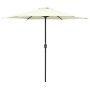 furnicato Sonnenschirm, sandweiß, mit Aluminium-Mast. Ideal für Balkon & Garten.