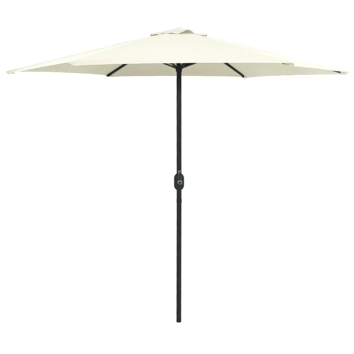 furnicato Sonnenschirm, sandweiß, mit Aluminium-Mast. Ideal für Balkon & Garten.