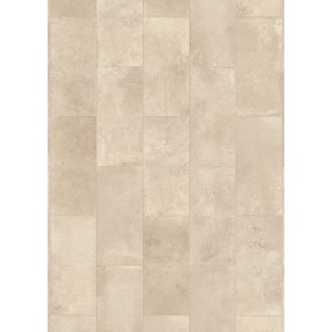 Beige Classen Laminat Visio Grande in Zementestrich Optik, wasserfest und mit Fugen.