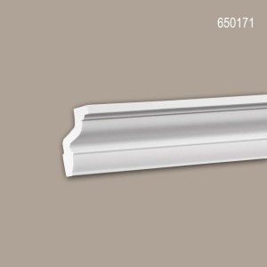 Weiße PROFHOME Eckleiste/Deckenleiste (200 cm x 3 cm x 4,5 cm) für Paneel-Zubehör.
