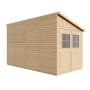 Timbela Gartenhaus M340A+M340G, 8 m², mit Seitenwand und Boden, aus Holz.