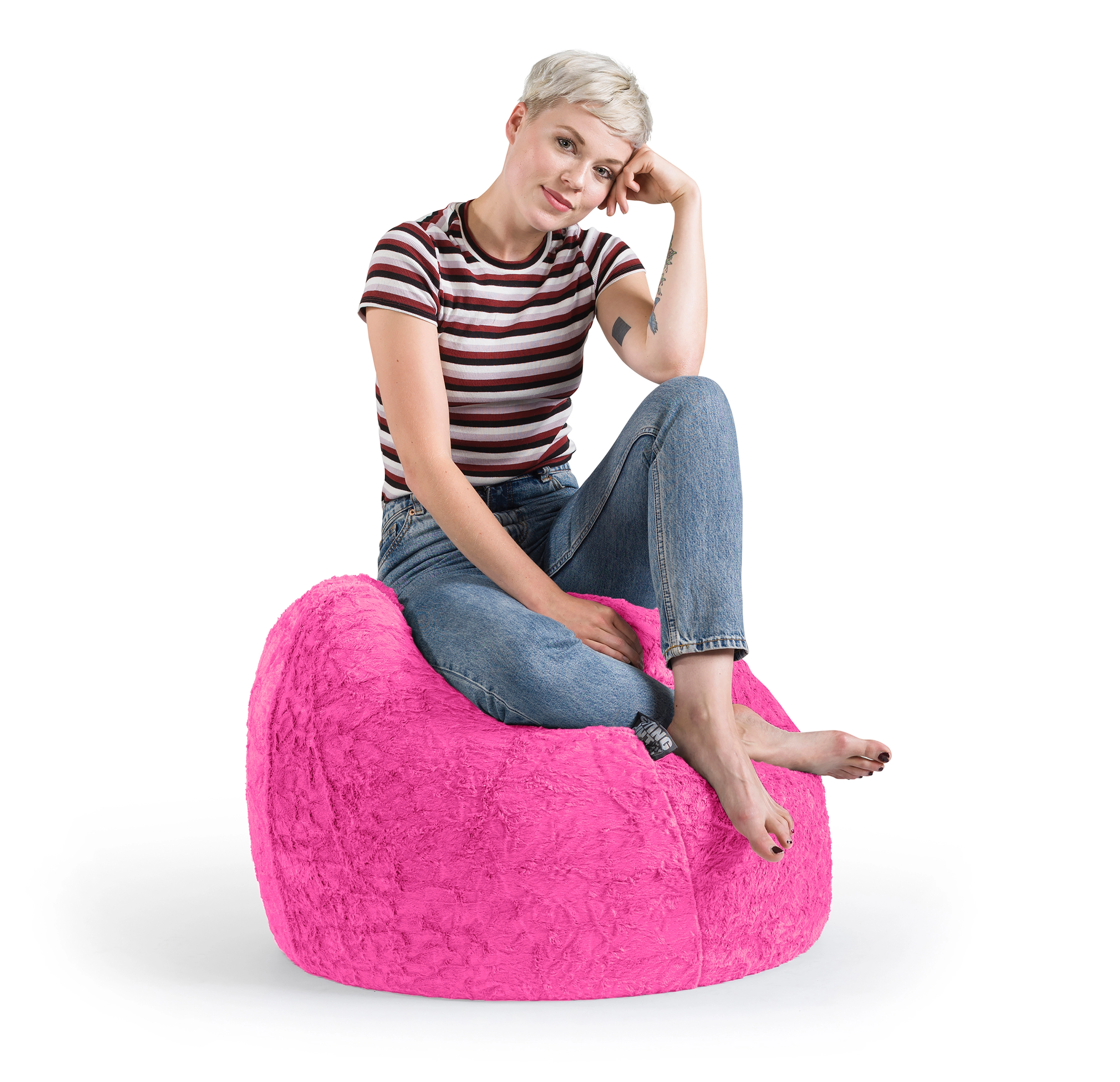 Sitting Point Sitzsack Fluffy 120 l Pink kaufen bei OBI