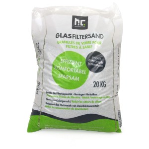 Sack Höfer Chemie Glasgranulat 0,7-1,3mm, geeignet für Sandfilteranlagen, 20kg.