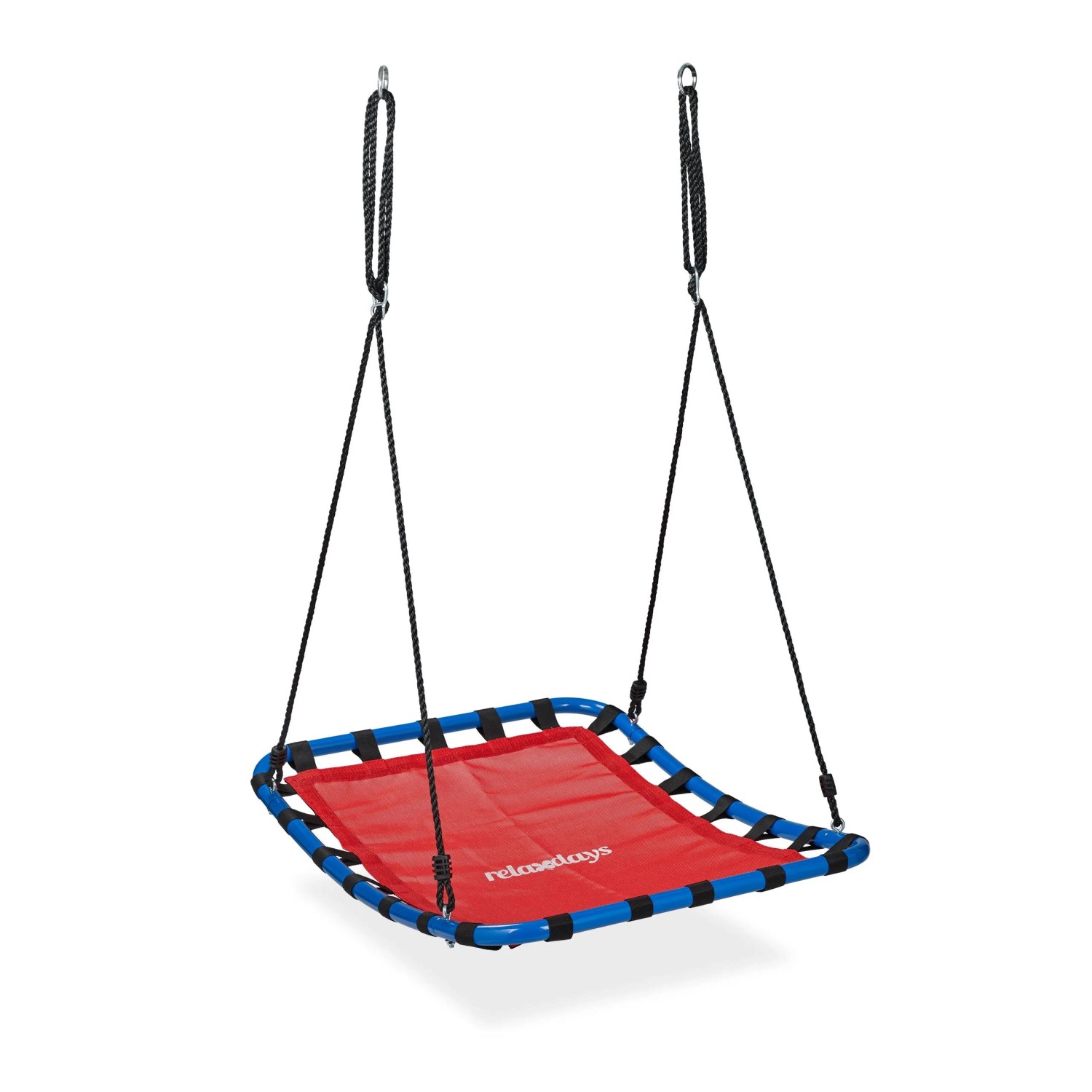 Relaxdays Nestschaukel Stahl Kunststoff Rot Höhenverstellbar 160 cm x 76 cm x 103 cm 4,3 kg