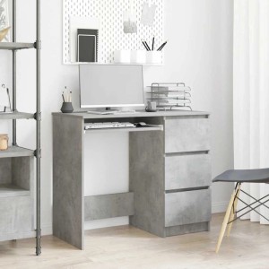 vidaXL Schreibtisch Betongrau 90x45x76 cm Holzwerkstoff 801377