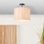 Brilliant Deckenleuchte Wimea, 30 cm, schwarz/Holz, aus Seegras für Innenräume.