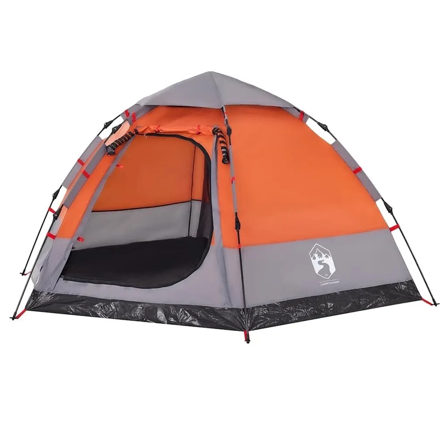 vidaXL Campingzelt 4 Personen Grau und Orange Quick Release 4005337 günstig online kaufen
