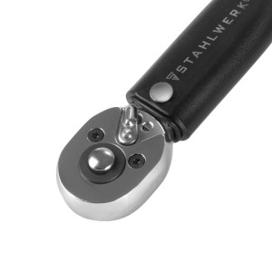 Detailaufnahme: STAHLWERK Drehmomentschlüssel TW-25 ST, 5-25 Nm, 1/4 Zoll Umschaltknarre.