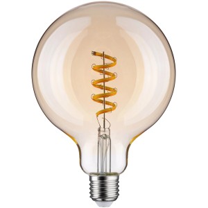 Paulmann E27 LED Leuchtmittel in Globeform, 7,5 W, mit spiralförmigem Filament.