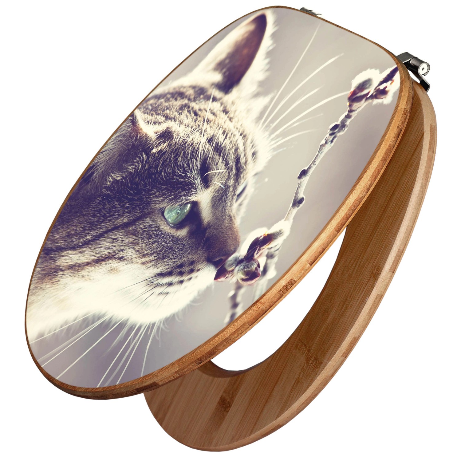 Banjado Design WC Sitz Bambus Toilettendeckel Toilettensitz Bambus Holz Klo günstig online kaufen