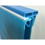 Detailaufnahme Stahlwand-Pool Calypso: Steckprofil zur Verbindung von Stahlwand und Folie.