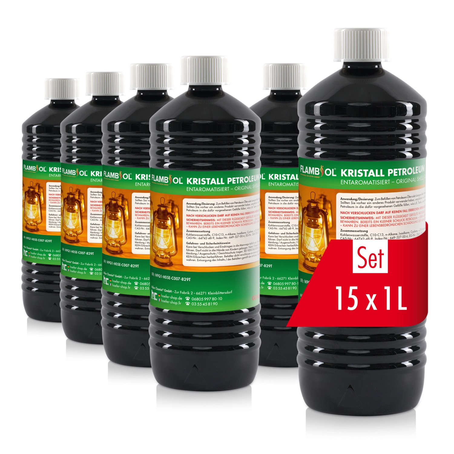 Flambiol Petroleum Heizöl in Flaschen 15 x 1l günstig online kaufen