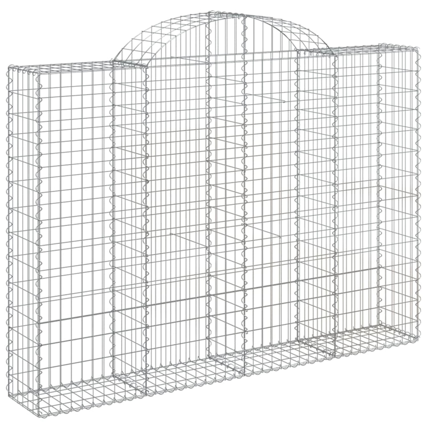 vidaXL Gabionen mit Hochbogen 4 Stk 200x30x140/160cm Eisen 1668503