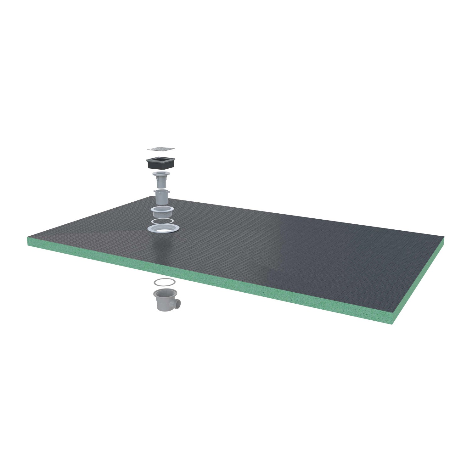 AICA 150x90cm XPS Platten 4cm Duschwanne Duschtasse Duschplatte Fliesenplat günstig online kaufen