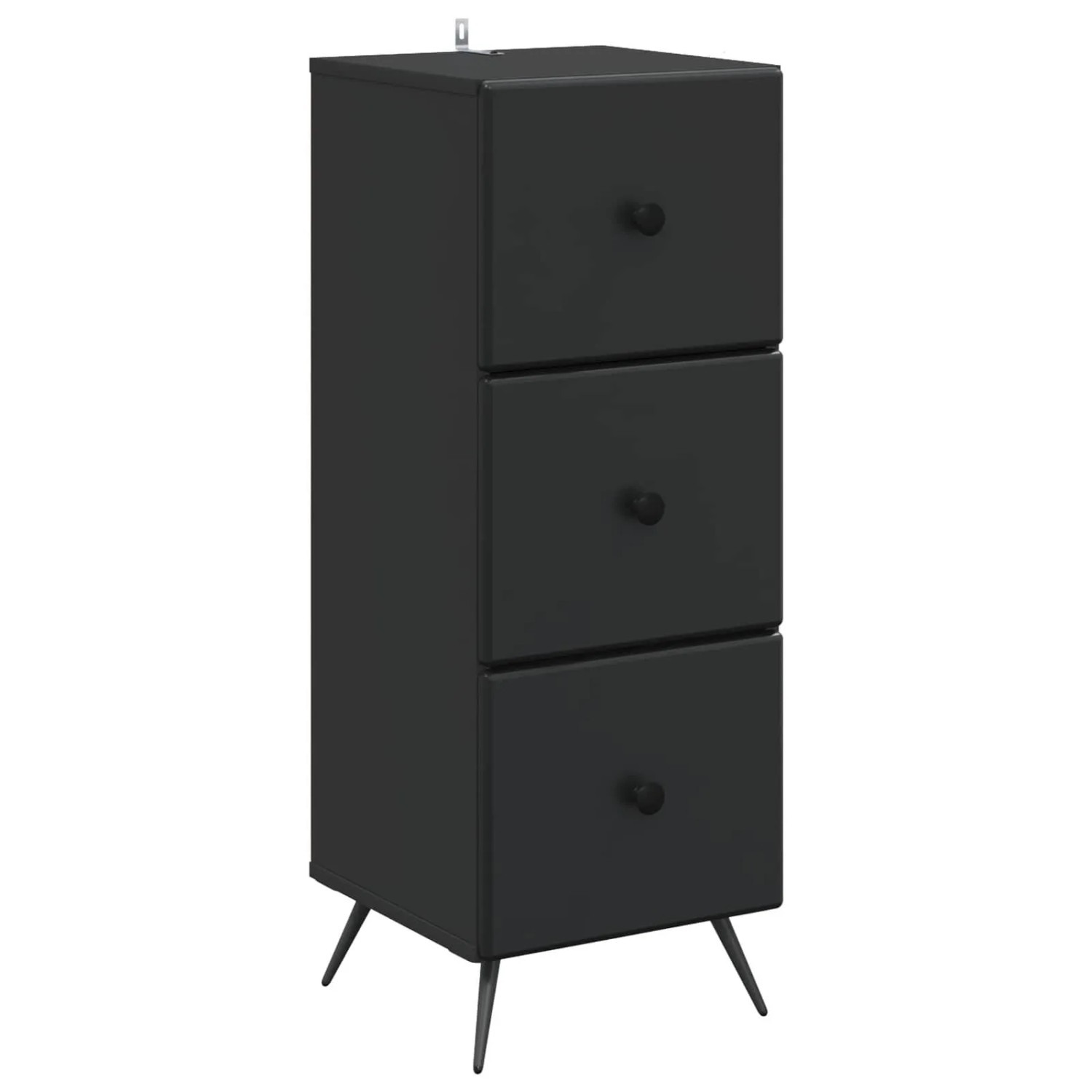 vidaXL Schubladenschrank Schwarz 33 x 34,5 x 90 cm Holzwerkstoff 895536
