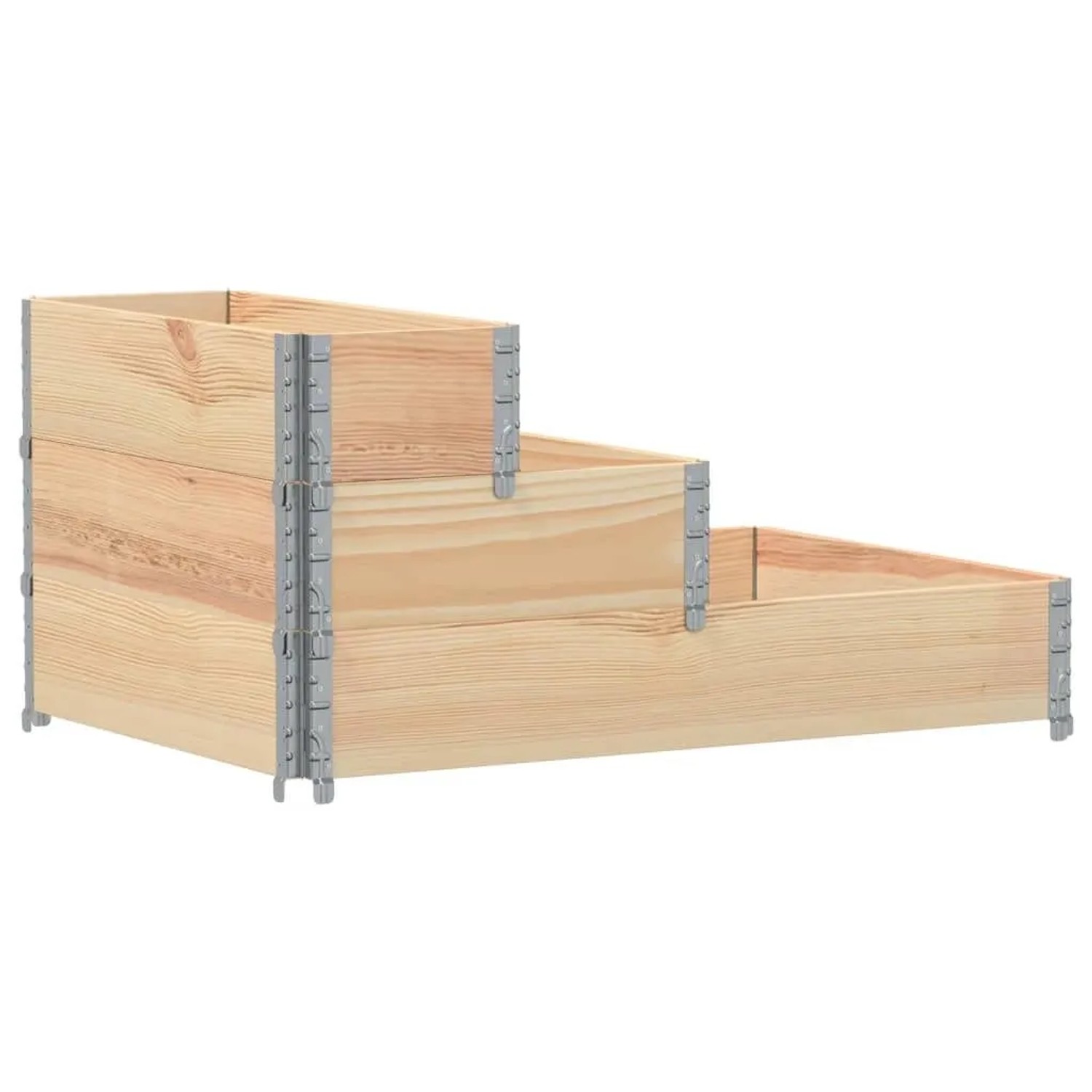 vidaXL 3-Stöckiges Hochbeet 120x80 cm Massivholz Kiefer 4010309