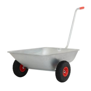 TRUTZHOLM Schubkarre mit 2 Rädern, 75L Volumen, 100kg Traglast und Luftreifen.