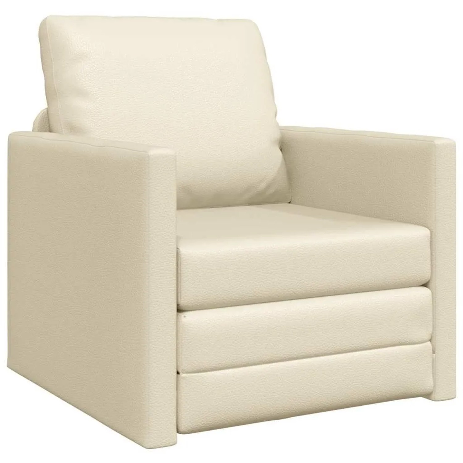 vidaXL Schlafsofa Creme 74 x 77 x 81 cm Kunstleder 4106631 günstig online kaufen