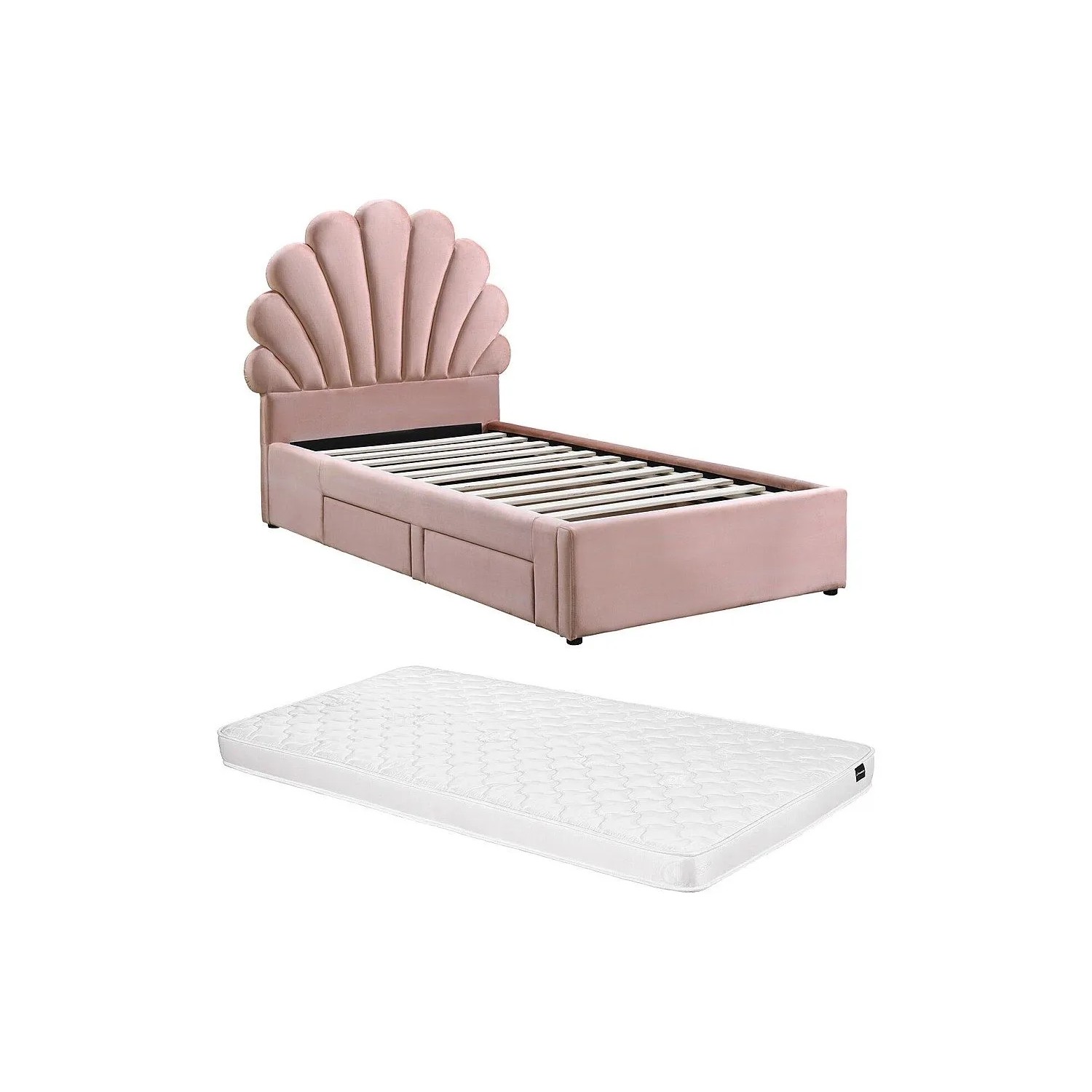 Vente-unique Bettrahmen Moana Rosa 114 cm