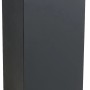 Anthrazitfarbener, hoher Vivanno Pflanzkübel Block aus Fiberglas, 30x30x75 cm.