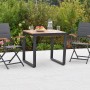 Merxx Paxos Gartenmöbel-Set, 3-teilig: Klappsessel und ausziehbarer Balkontisch mit Akazienholzplatte.