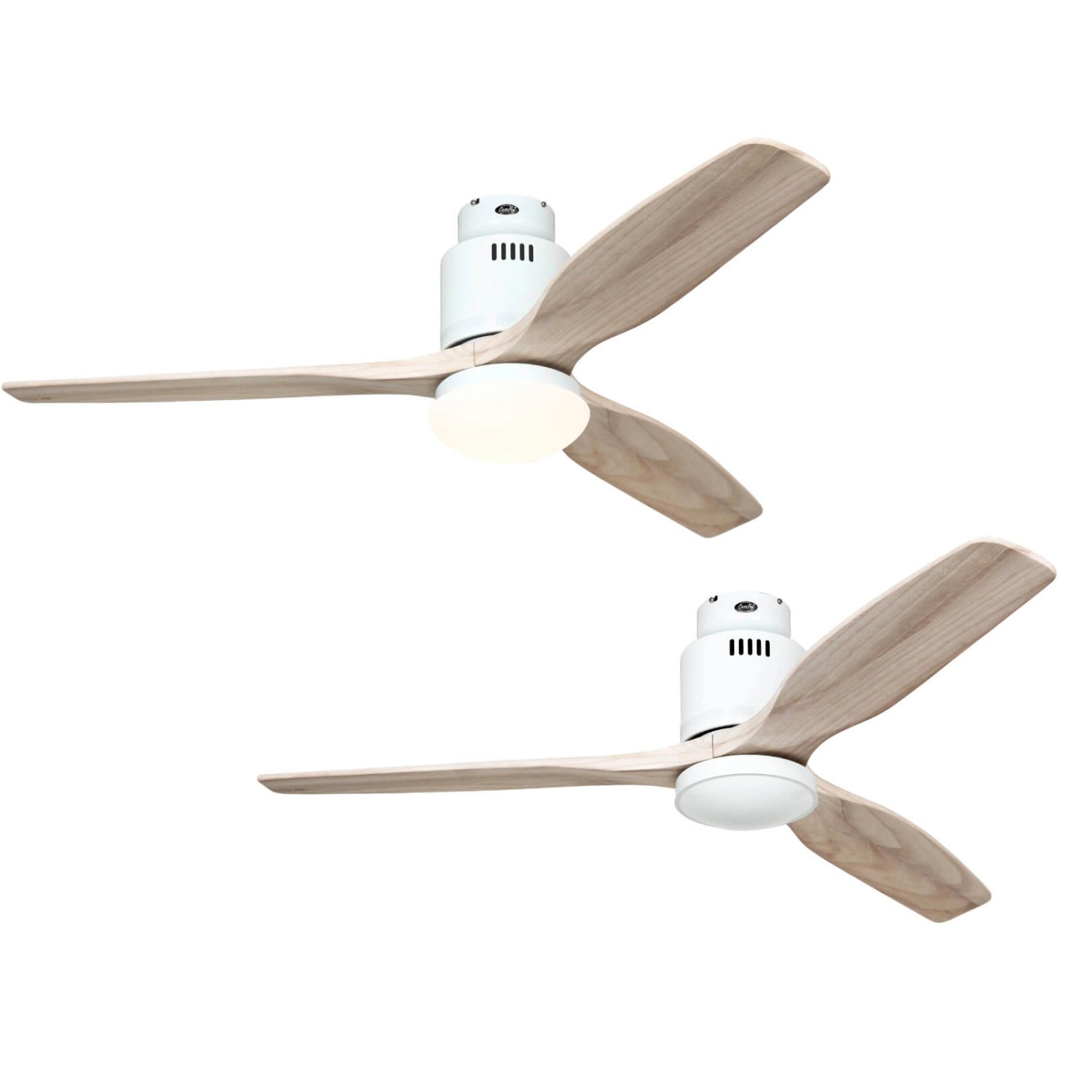 CASAFAN Energiespar Deckenventilator Aerodynamix Eco 132 cm Weiß - Holz Nat günstig online kaufen