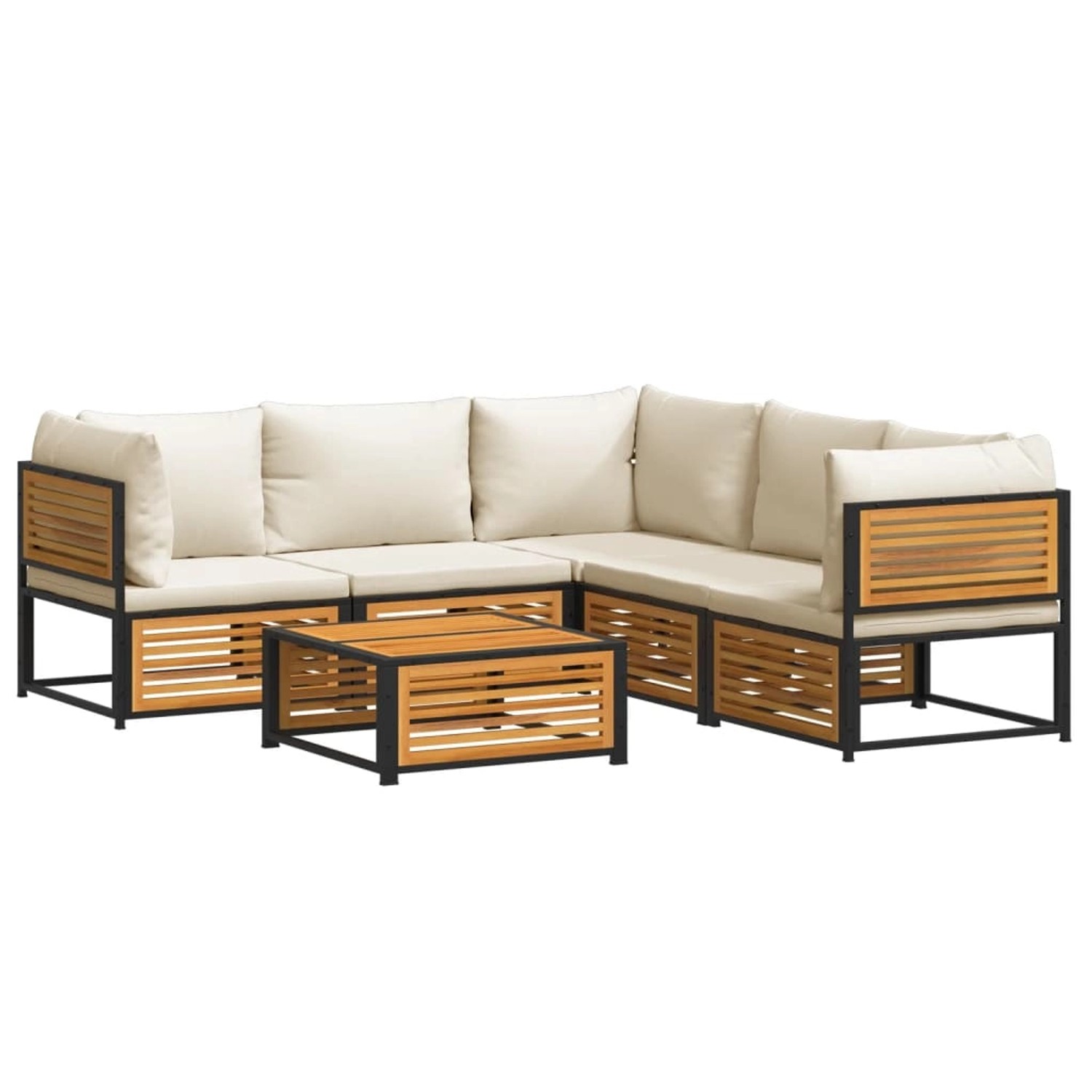 vidaXL 6-Tlg Garten-Sofagarnitur mit Kissen Massivholz Akazie 3214912 günstig online kaufen