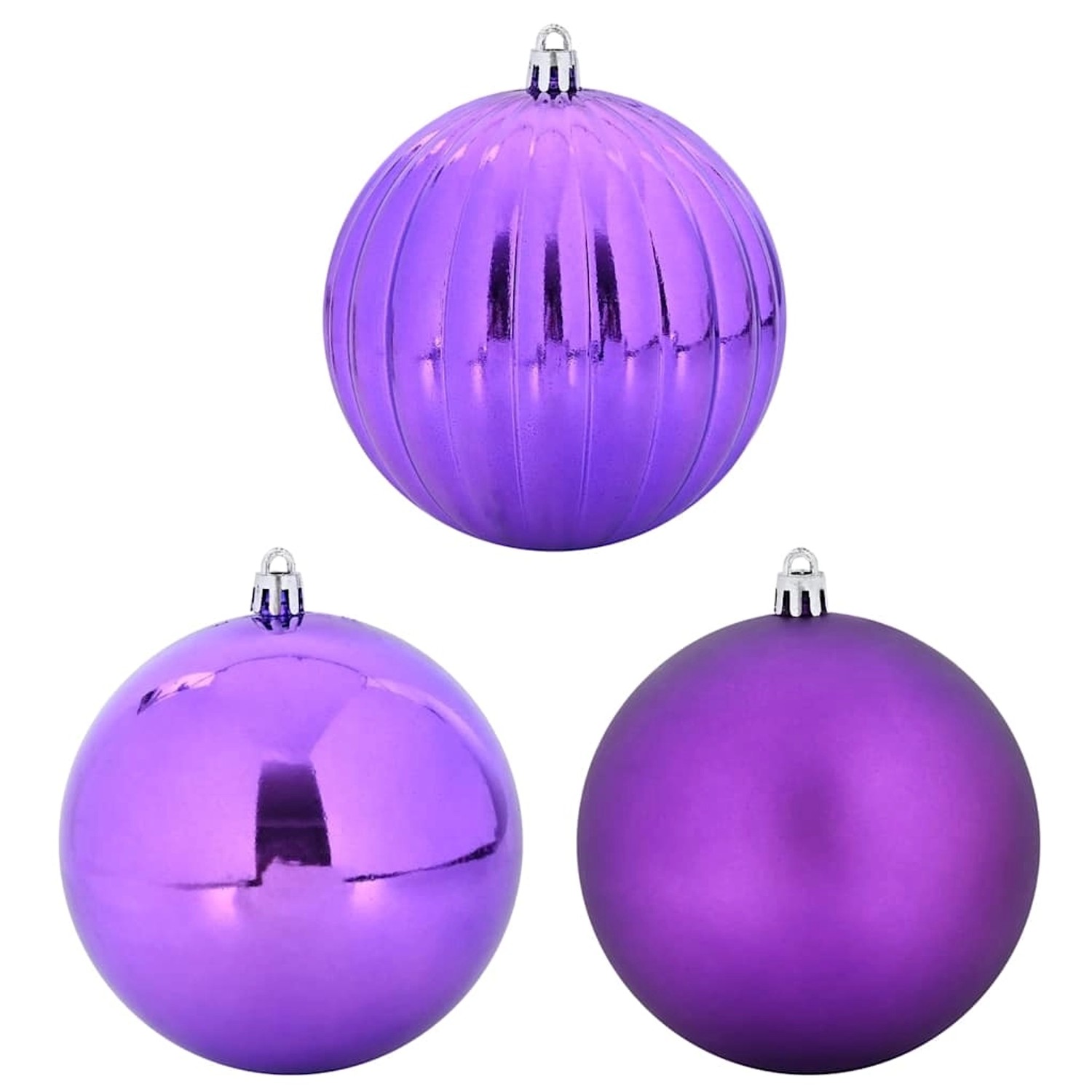 vidaXL Weihnachtskugel-Set 3-Tlg Lila XXL 42018880