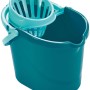 Leifheit Classic Wischmop-Set: Eimer (12L) mit Auswring-Aufsatz für Reinigungsgeräte.