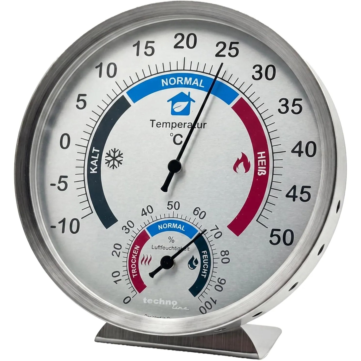 technoline Thermo-Hygrometer WA 3045 Silber