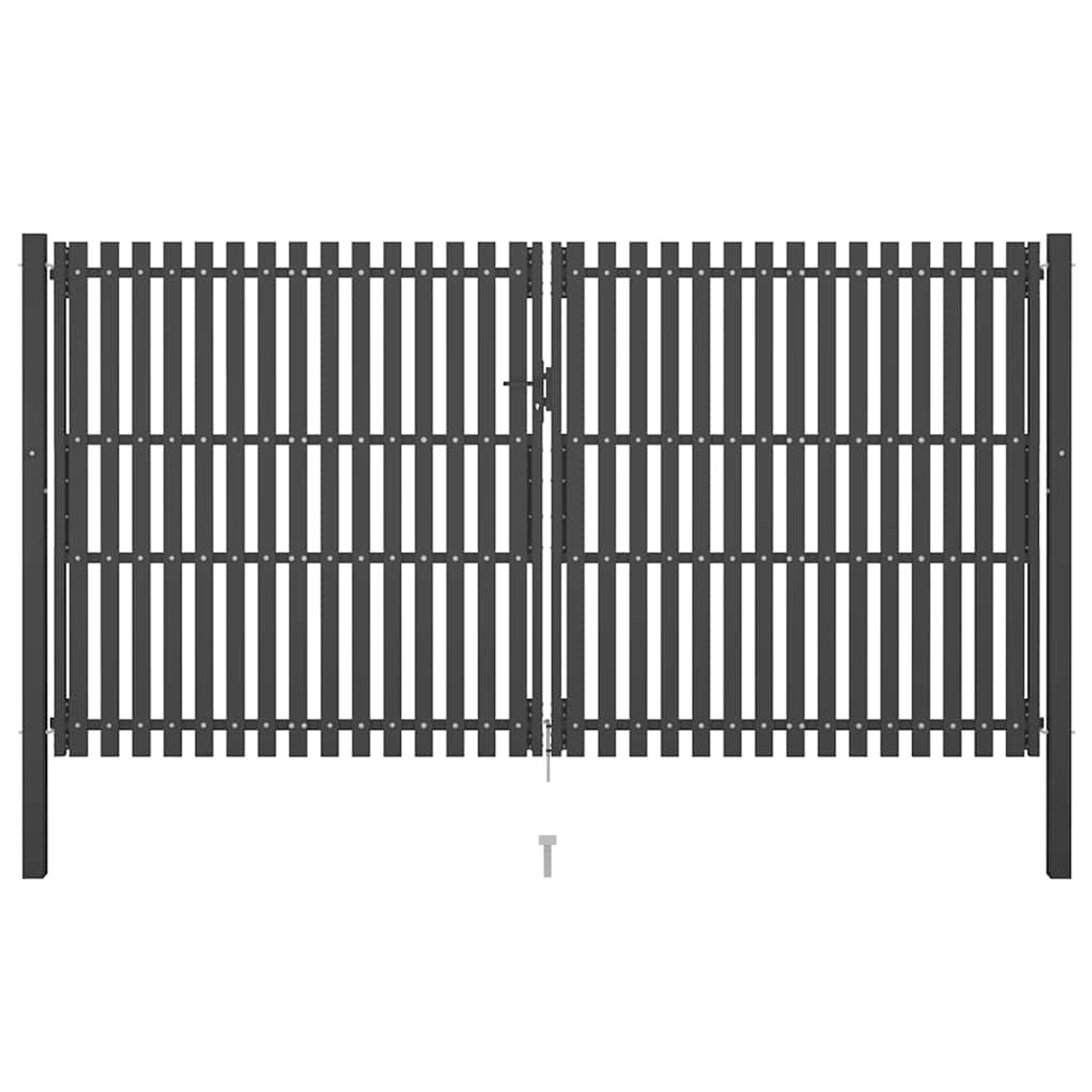 vidaXL Gartentor Stahl 4x2,5 m Anthrazit 146338 günstig online kaufen