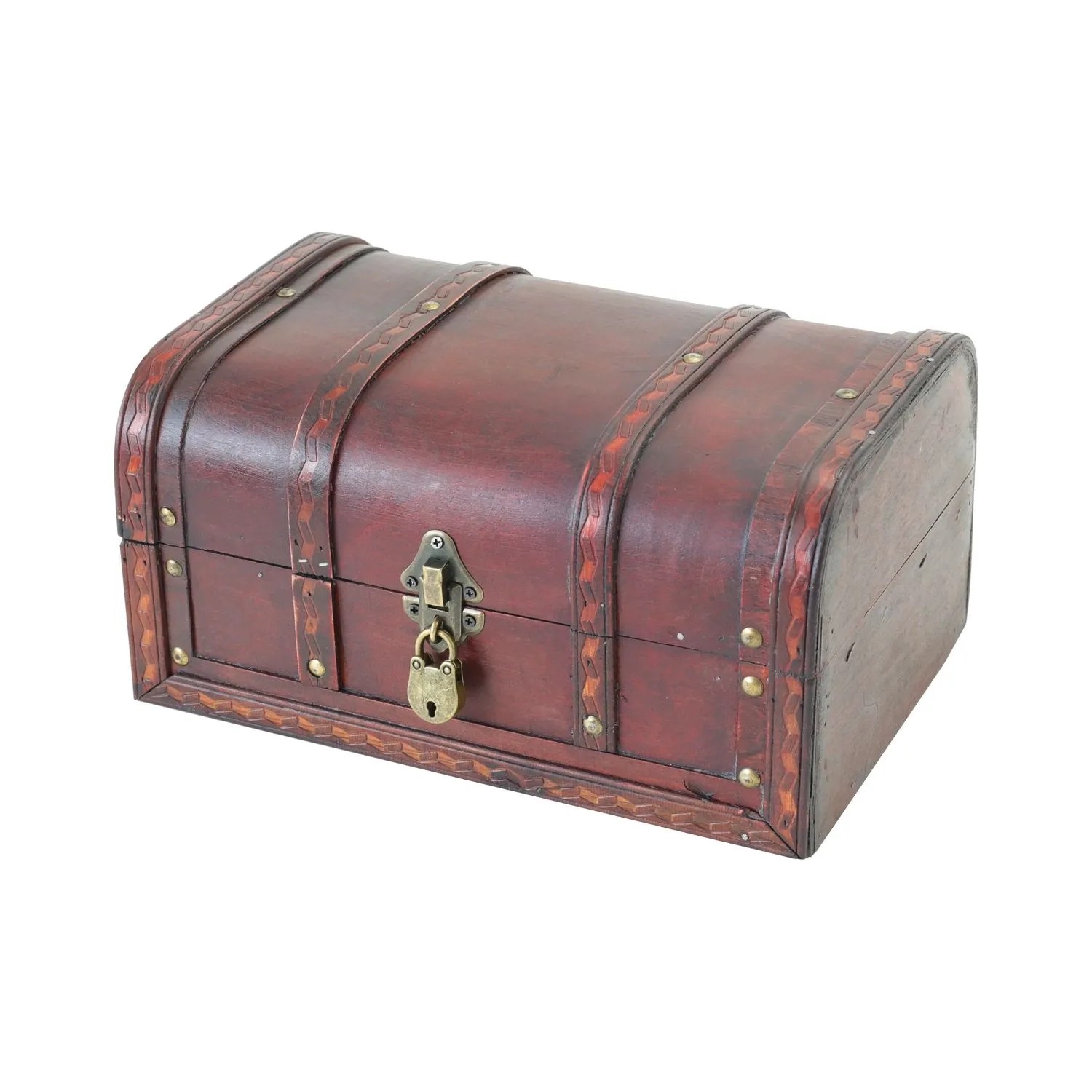HMF 6401-130 Schatztruhe Schatzkiste Holztruhe Schloss 30 x 20 x 15 cm Spanien