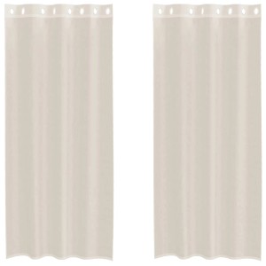 vidaXL Voile Vorhänge mit Ösen 2 Stk Creme 140x245 cm 4102074