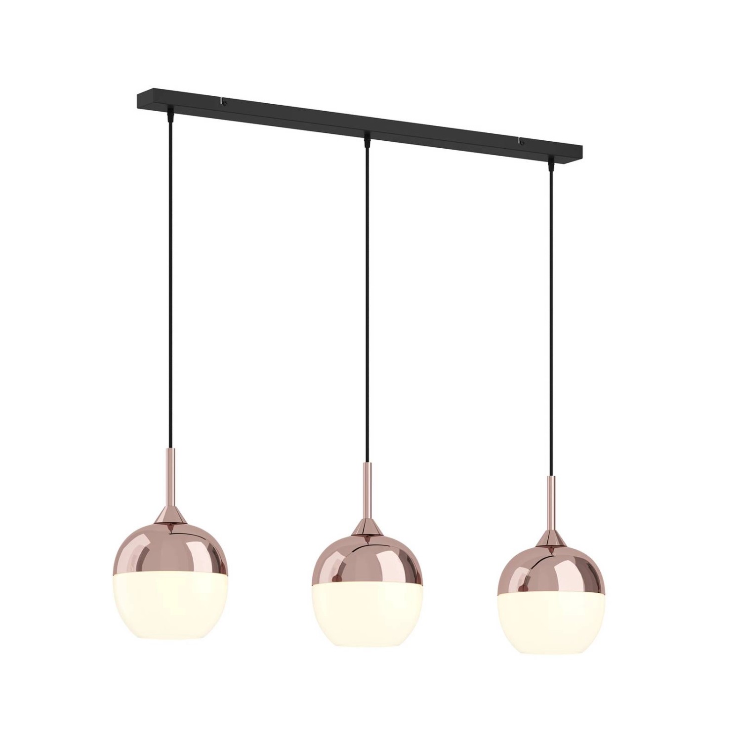 Lindby Pendelleuchte Rangina 9624701 Modern in Kupfer aus Glas 3-flammig E2 günstig online kaufen