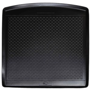 Schwarze Kofferraummatte für VW TIGUAN ALLSPACE ab 2017, aus Gummi, rutschfest und abweisend.
