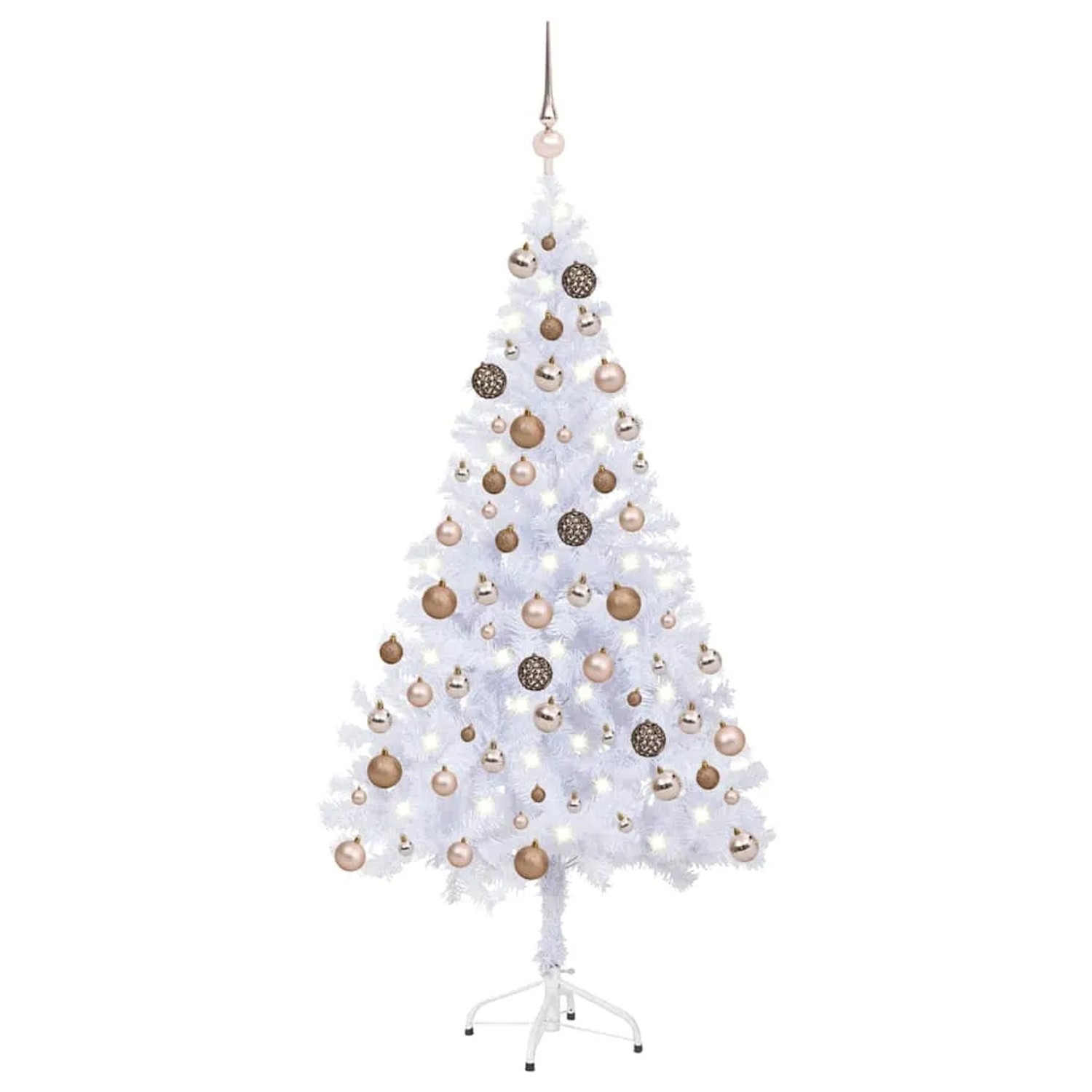 vidaXL Künstlicher Weihnachtsbaum mit Beleuchtung Kugeln 150cm 380 Zweige 3077579