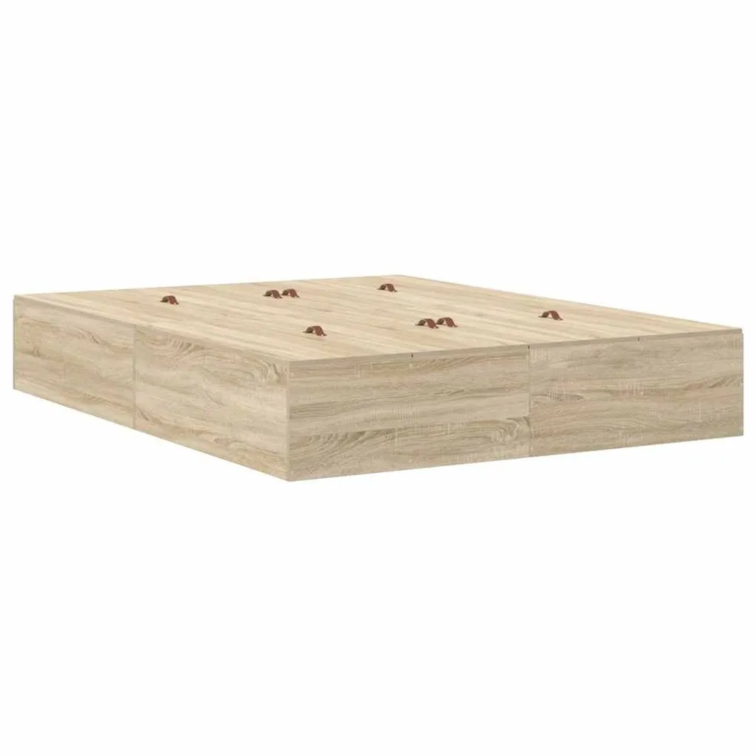 vidaXL Stauraumbett Sonoma-Eiche 150 cm Holzwerkstoff 3335647 günstig online kaufen
