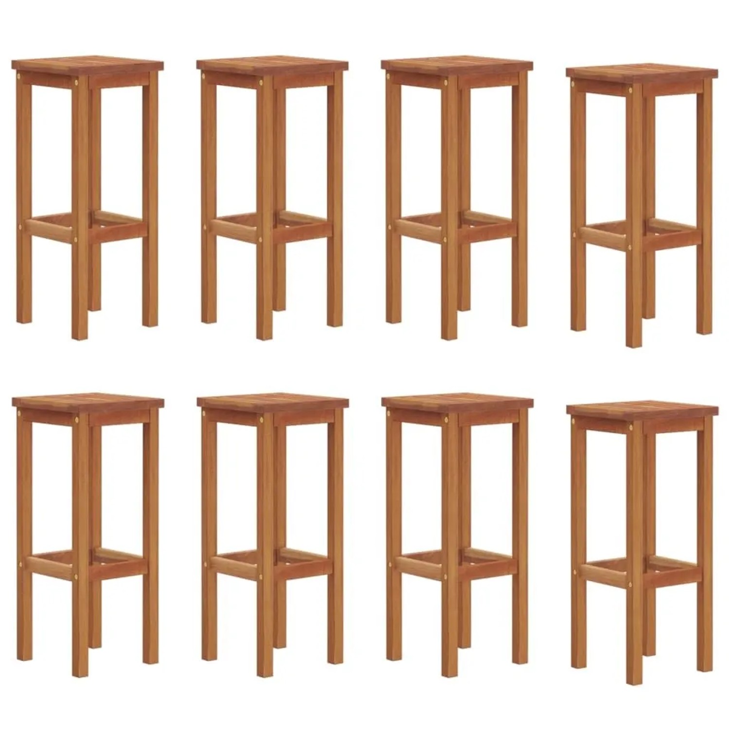 vidaXL Barhocker 8 Stk Massivholz Akazie 3115991