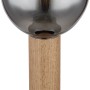 Globo Tischlampe Moitas, schwarz-matt mit Rauchglas, 30cm hoch. Moderne Design-Tischleuchte.