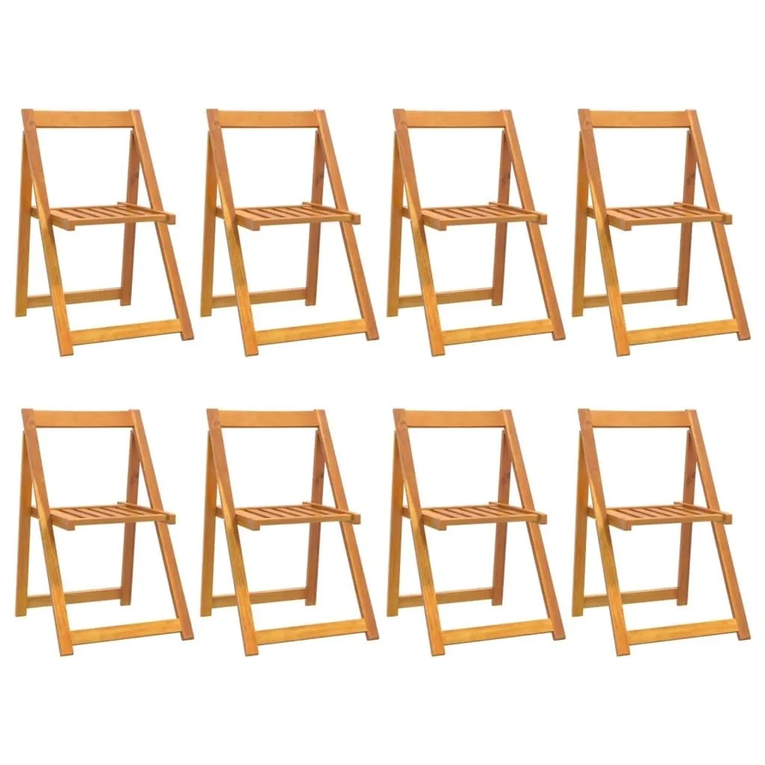 vidaXL Klappbare Gartenstühle 8 Stk Massivholz Akazie 3104965