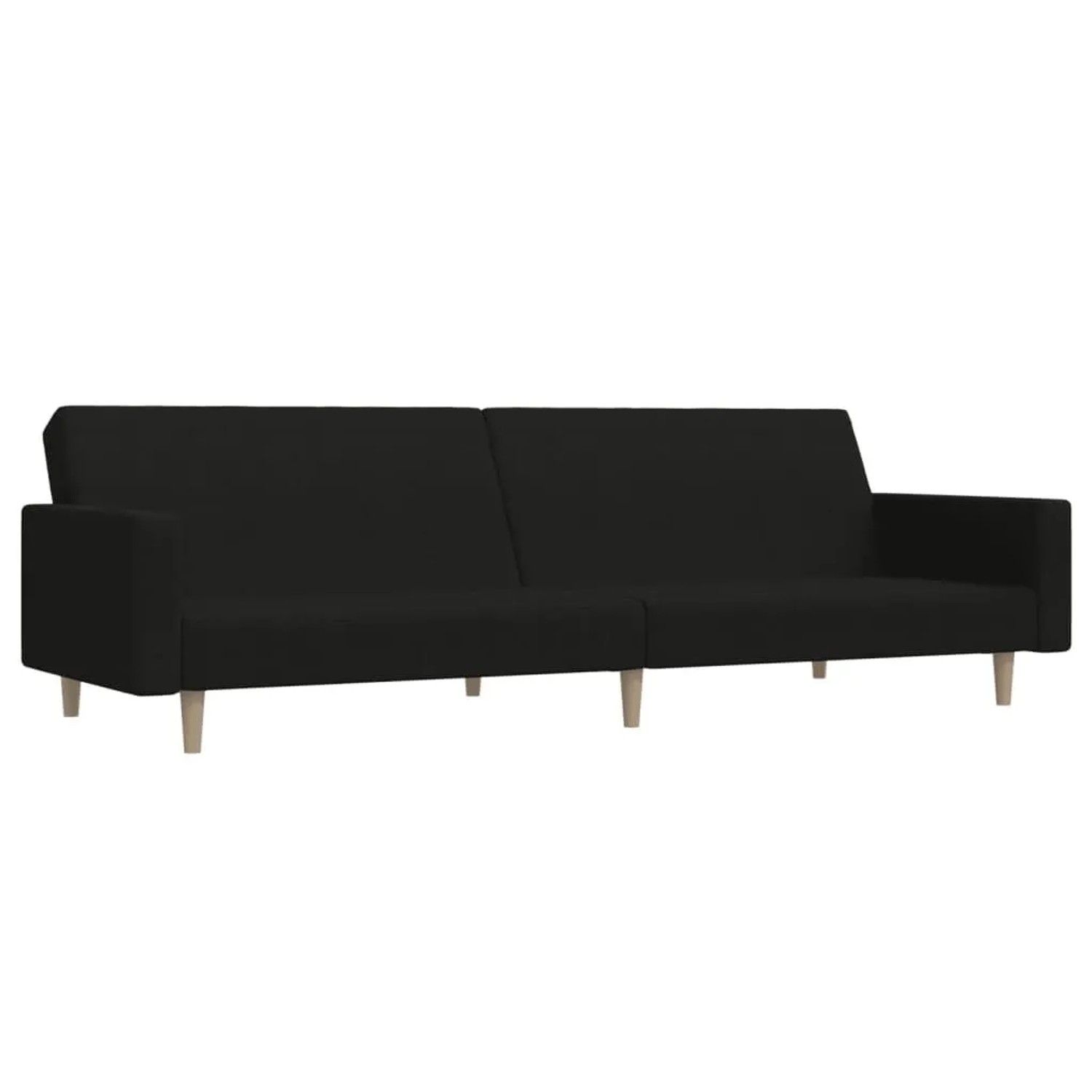 vidaXL Schlafsofa 2-Sitzer Schwarz Stoff 375729